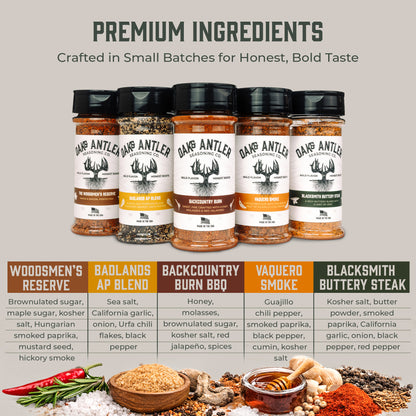 Oak & Antler 5-Blend Seasoning Bundle