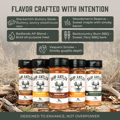 Oak & Antler 5-Blend Seasoning Bundle